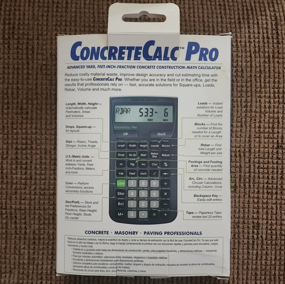 Calculated Industries ConcreteCalc Pro Advanced *NEW - Picture 2 of 11
